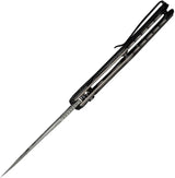 Civivi Biophase Button Lock Damascus Clip Point Knife For EDC Enthusiasts With Premium Carbon Fiber Overlay by Civivi