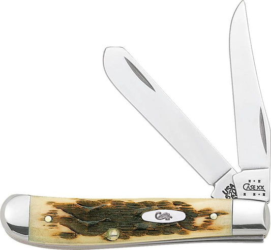 Case Cutlery Mini Trapper Amber Bone 00013 by Case Cutlery