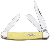 Case Stockman Knife Yellow Synthetic Handle With Chrome Vanadium Blades, 3 Blade Set, For Collectors by Case Cutlery