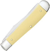 Case Cutlery Trapper Knife Yellow Synthetic Twin Mirror Blades 4.13 Inch Closed For Collectors by Case Cutlery