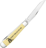Case Cutlery Trapper Knife Yellow Synthetic Twin Mirror Blades 4.13 Inch Closed For Collectors by Case Cutlery