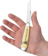Case Cutlery Trapper Knife Yellow Synthetic Twin Mirror Blades 4.13 Inch Closed For Collectors by Case Cutlery