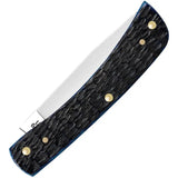 Case Cutlery Sod Buster Jr Navy Blue Jigged Bone Knife With Skinner Blade Inlay Shield Boxed For Outdoorsmen by Case Cutlery