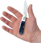 Case Cutlery Barlow Knife Navy Blue Jigged Bone 3.38 Inch Closed With Clip Point And Pen Blades by Case Cutlery