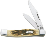 Case Amber Bone Small Texas Jack Knife For Collectors CV Steel Clip And Pen Blades 3.63 Inch Closed by Case Cutlery
