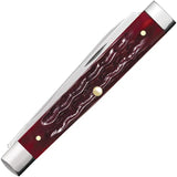 Case Cutlery Baby Doc Knife Old Red Bone 2.88in Closed Spear Spatula Blades Gift For Collectors by Case Cutlery