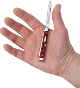 Case Cutlery Baby Doc Knife Old Red Bone 2.88in Closed Spear Spatula Blades Gift For Collectors by Case Cutlery