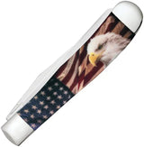 Case Cutlery Trapper Patriotic Color Pocket Knife With Mirror Finish Clip And Spey Blades For Collectors by Case Cutlery