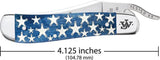 Case Cutlery Russlock John Wayne Pocket Knife 10716 One Hand Clip Blade Blue Bone For Collectors by Case Cutlery