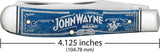 Case Cutlery John Wayne Trapper 10719 Collectors Knife With Blue Bone Handle And Mirror Clip Spey Blades by Case Cutlery
