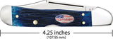 Case Copperlock Navy Blue Jigged Bone Pocket Knife 4.25in Locking Clip Blade For Collectors by Case Cutlery