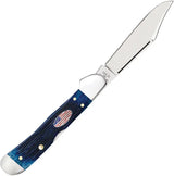 Case Copperlock Navy Blue Jigged Bone Pocket Knife 4.25in Locking Clip Blade For Collectors by Case Cutlery