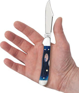 Case Copperlock Navy Blue Jigged Bone Pocket Knife 4.25in Locking Clip Blade For Collectors by Case Cutlery