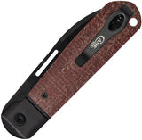 Case Cutlery Highbanks Revoindie Red Burlap Micarta EDC Knife With CPM 20CV Modified Wharncliffe Blade by Case Cutlery