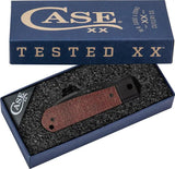 Case Cutlery Highbanks Revoindie Red Burlap Micarta EDC Knife With CPM 20CV Modified Wharncliffe Blade by Case Cutlery