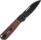Case Cutlery Highbanks Revoindie Red Burlap Micarta EDC Knife With CPM 20CV Modified Wharncliffe Blade by Case Cutlery