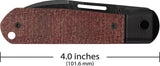 Case Cutlery Highbanks Revoindie Red Burlap Micarta EDC Knife With CPM 20CV Modified Wharncliffe Blade by Case Cutlery