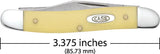 Premium Case Cutlery Pen Knife Yellow 3.25 Inch Closed Stonewash Carbon Steel Blades For Collectors by Case Cutlery