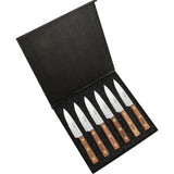 Case Cutlery Walnut Steak Knife Set 6 Piece For Home Chefs Premium Satin Partially Serrated Blades Full Tang by Case Cutlery
