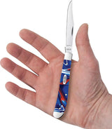 Case Cutlery Slimline Trapper Patriot Kirinite Knife For Collectors With Mirror Clip Blade And Nickel Silver Bolsters by Case Cutlery