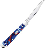 Case Cutlery Slimline Trapper Patriot Kirinite Knife For Collectors With Mirror Clip Blade And Nickel Silver Bolsters by Case Cutlery