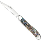 Case Cutlery Peanut Abalone Folding Knife Mirror Finish Blades For Collectors Gift Box 2.88 Inch Closed by Case Cutlery