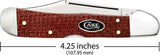 Case Copperlock Dark Red Burlap Micarta Folding Knife With Locking Clip Blade For Premium Collectors by Case Cutlery