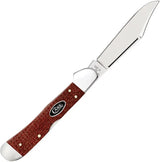 Case Copperlock Dark Red Burlap Micarta Folding Knife With Locking Clip Blade For Premium Collectors by Case Cutlery