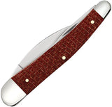 Case Cutlery Seahorse Whittler 4 Inch Closed Knife Red Burlap Micarta Handle Wharncliffe Pen And Coping For Collectors by Case Cutlery