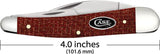 Case Cutlery Seahorse Whittler 4 Inch Closed Knife Red Burlap Micarta Handle Wharncliffe Pen And Coping For Collectors by Case Cutlery