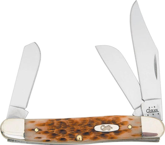 Case Cutlery Large Stockman Amber Bone 00128 by Case Cutlery