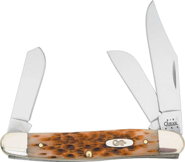 Case Cutlery Large Stockman Amber Bone 00128 by Case Cutlery