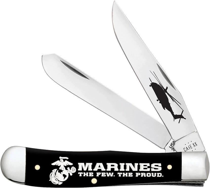 Case Cutlery USMC Trapper Black Synthetic 13204 by Case Cutlery