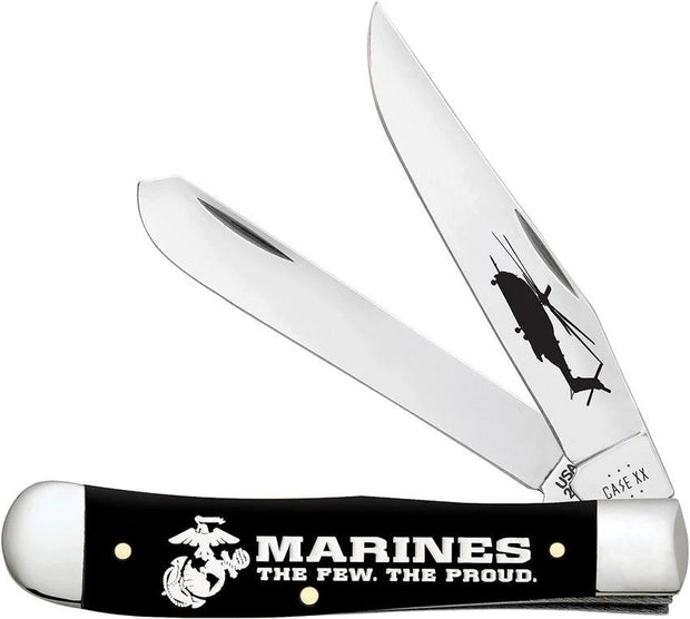 Case Cutlery USMC Trapper Black Synthetic 13204 by Case Cutlery
