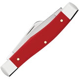 Case Cutlery USMC Stockman Knife Three Blade Folding With Red Embellished Synthetic Handle For Collectors by Case Cutlery