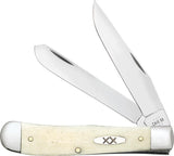 Case Cutlery Trapper Knife Premium Natural Bone Handle With Stainless Clip And Spey Blades For Collectors by Case Cutlery