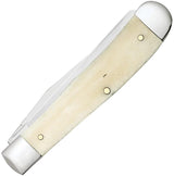 Case Cutlery Trapper Knife Premium Natural Bone Handle With Stainless Clip And Spey Blades For Collectors by Case Cutlery