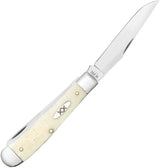 Case Cutlery Trapper Knife Premium Natural Bone Handle With Stainless Clip And Spey Blades For Collectors by Case Cutlery