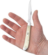 Case Slimline Trapper Knife Natural Bone Handle Premium Mirror Finish Stainless Clip Blade For Collectors by Case Cutlery