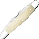 Case Cutlery Muskrat Knife Natural Bone Handle Stainless Dual Clip Blade For Collectors Boxed Gift by Case Cutlery