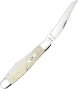 Case Cutlery Muskrat Knife Natural Bone Handle Stainless Dual Clip Blade For Collectors Boxed Gift by Case Cutlery