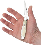 Case Cutlery Muskrat Knife Natural Bone Handle Stainless Dual Clip Blade For Collectors Boxed Gift by Case Cutlery