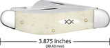 Case Cutlery Sowbelly Knife Natural Bone Handle 3.88in Stainless Clip Point Sheepfoot Spey Blades For Collectors by Case Cutlery