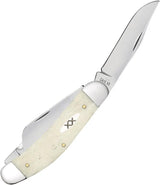 Case Cutlery Sowbelly Knife Natural Bone Handle 3.88in Stainless Clip Point Sheepfoot Spey Blades For Collectors by Case Cutlery