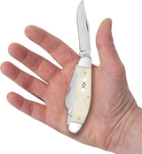 Case Cutlery Sowbelly Knife Natural Bone Handle 3.88in Stainless Clip Point Sheepfoot Spey Blades For Collectors by Case Cutlery