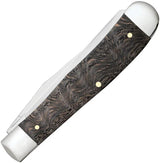 Case Trapper Knife Premium Black Curly Oak Handle 4.13 Inch Closed Stainless Clip And Spey Blades For Collectors by Case Cutlery