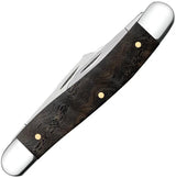 Case Cutlery Stockman Knife Black Curly Oak Handle With Three Stainless Clip Spey Pen Blades For Collectors by Case Cutlery