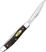 Case Cutlery Stockman Knife Black Curly Oak Handle With Three Stainless Clip Spey Pen Blades For Collectors by Case Cutlery
