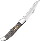 Case Cutlery Folding Hunter Knife Stainless Mirror Clip Blade Black Curly Oak Handle 5.25 Inch Closed Collectors by Case Cutlery