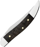 Case Cutlery Small Toothpick Curly Oak Black Handle Premium Long Clip Blade 3 Inch Closed For Collectors by Case Cutlery